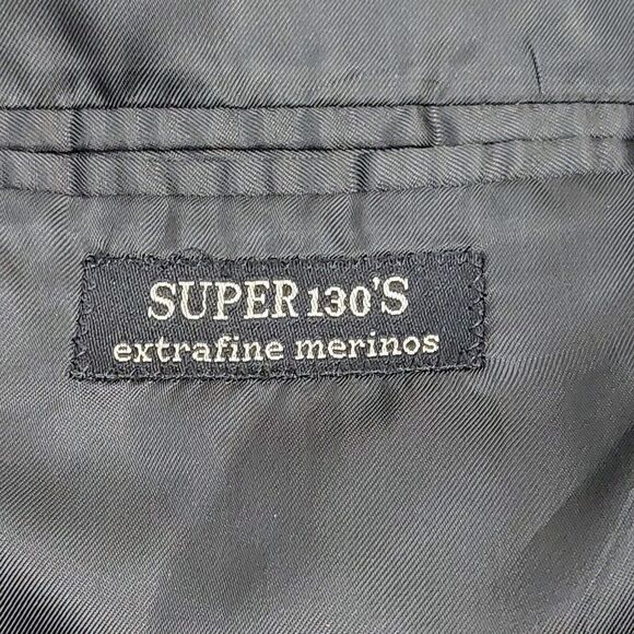 Corneliani Men's Virgin Wool Brown Striped Super 130s Blazer Sz 46L Gray Italy - Picture 12 of 13